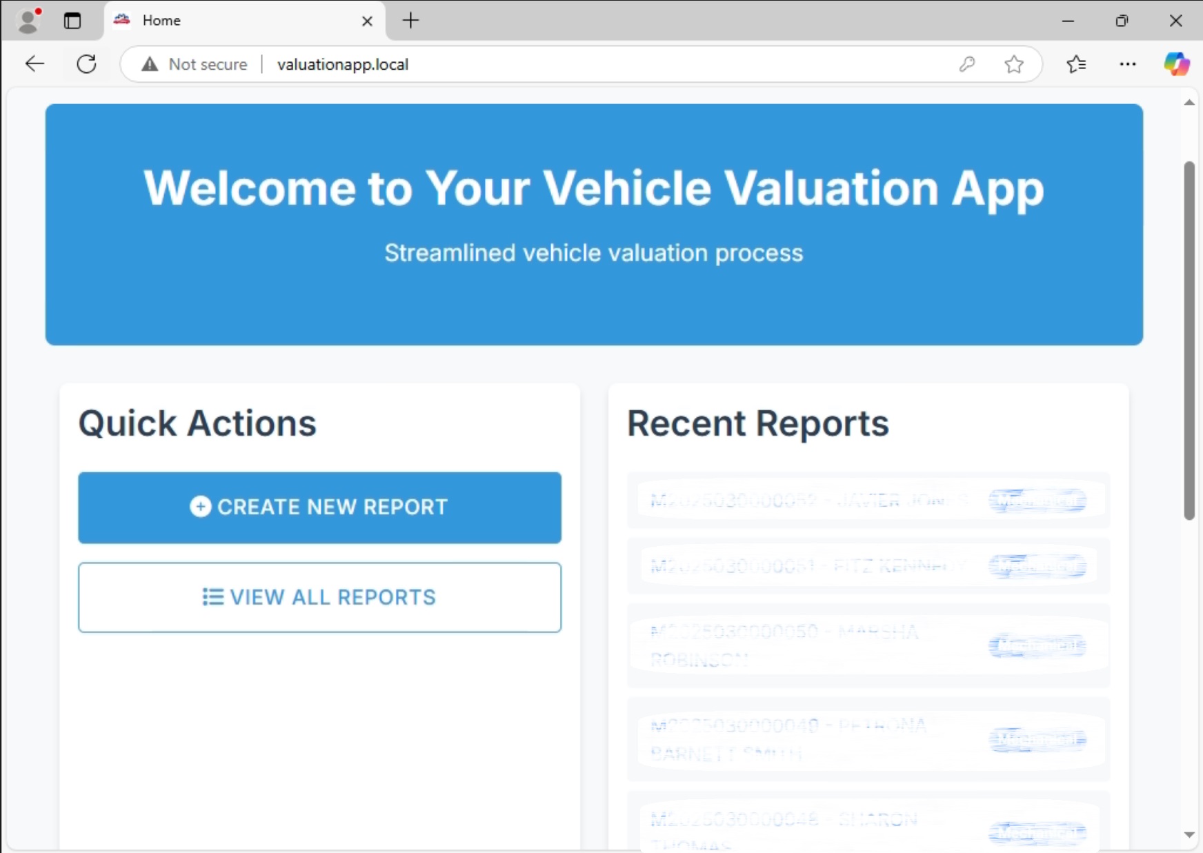 Vehicle Valuation System